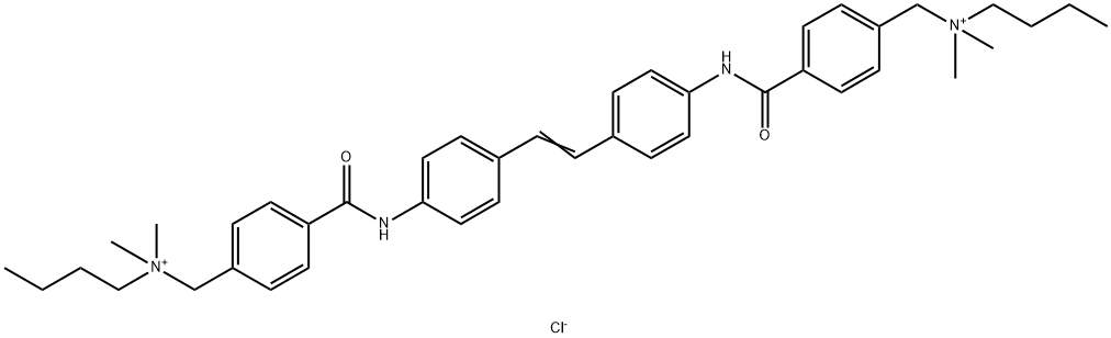 4,4'-[1,2-Ethenediylbis(4,1-phenyleneiminocarbonyl)]bis(N-butyl-N,N-dimethylbenzenemethanaminium) Dichloride Struktur