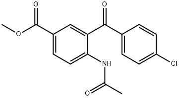 Methyl 4-acetamido-3-(4-chlorobenzoyl)benzoate Struktur