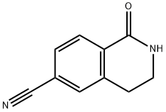 1-oxo-1,2,3,4-tetrahydroisoquinoline-6-carbonitrile Struktur