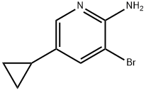 3-bromo-5-cyclopropylpyridin-2-amine Struktur