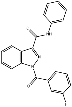 1-(3-Fluorobenzoyl)-N-phenyl-1H-indazole-3-carboxamide Struktur