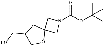 tert-Butyl 7-(hydroxymethyl)-5-oxa-2-azaspiro[3.4]octane-2-carboxylate Struktur