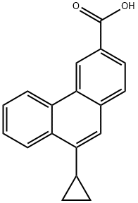 3-Phenanthrenecarboxylic acid, 9-cyclopropyl- Struktur