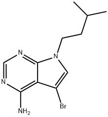 5-Bromo-7-isopentyl-7H-pyrrolo[2,3-d]pyrimidin-4-amine Struktur