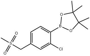 1,3,2-Dioxaborolane, 2-[2-chloro-4-[(methylsulfonyl)methyl]phenyl]-4,4,5,5-tetramethyl- Struktur