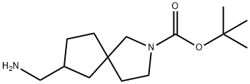 tert-butyl 7-(aminomethyl)-2-azaspiro[4.4]nonane-2-carboxylate Struktur