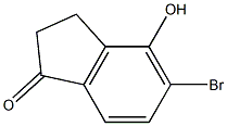 1H-Inden-1-one, 5-bromo-2,3-dihydro-4-hydroxy- Struktur