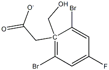 2,6-dibromo-4-fluorobenzyl acetate Struktur