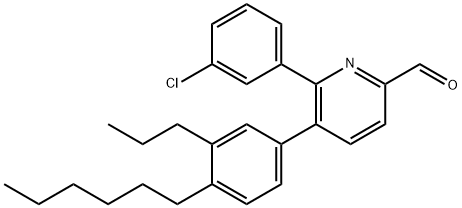 6-(3-Chlorophenyl)-5-(4-hexyl-3-propylphenyl)picolinaldehyde Struktur