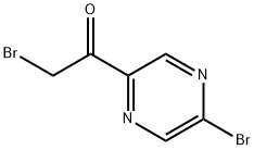 2-bromo-1-(5-bromo-2-pyrazinyl)ethanone Struktur