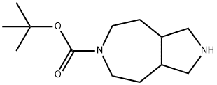 Octahydro-pyrrolo[3,4-d]azepine-6-carboxylic acid tert-butyl ester Struktur