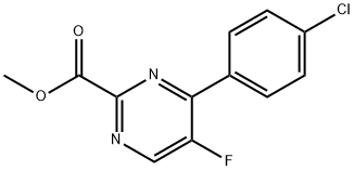 Methyl 4-(4-chlorophenyl)-5-fluoropyrimidine-2-carboxylate Struktur