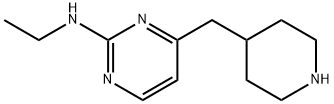 2-Pyrimidinamine, N-ethyl-4-(4-piperidinylmethyl)- Struktur