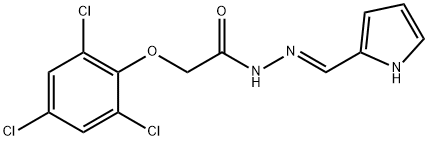 (2,4,6-Trichloro-phenoxy)-acetic acid (1H-pyrrol-2-ylmethylene)-hydrazide Struktur