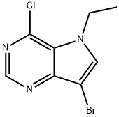 7-Bromo-4-chloro-5-ethyl-5H-pyrrolo[3,2-d]pyrimidine Struktur