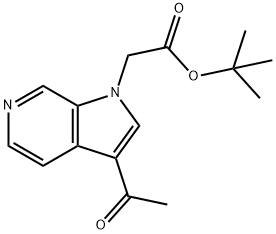 tert-Butyl 2-(3-acetyl-1H-pyrrolo[2,3-c]pyridin-1-yl)acetate Struktur