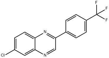 6-Chloro-2-(4-(trifluoromethyl)phenyl)quinoxaline Struktur