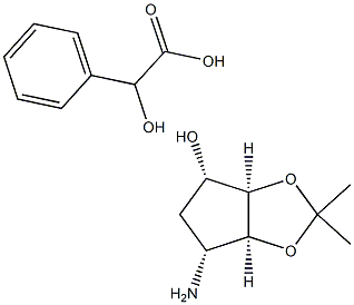 (3AR,4S,6R,6AS)-6-AMINOTETRAHYDRO-2,2-DIMETHYL-4H-CYCLOPENTA-1,3-DIOXOL-4-OL D-MANDE 結(jié)構(gòu)式