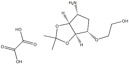 2-((3aR,4S,6R,6aS)-6-Amino-2,2-dimethyltetrahydro-3aH-cyclopenta[d][1,3]dioxol-4-yloxy)ethanol oxalate Struktur