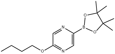 2-butoxy-5-(4,4,5,5-tetramethyl-1,3,2-dioxaborolan-2-yl)Pyrazine Struktur