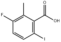 3-Fluoro-6-iodo-2-methyl-benzoic acid Struktur