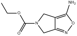 Ethyl 3-amino-4H-pyrrolo[3,4-c]isoxazole-5(6H)-carboxylate Struktur