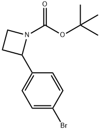 tert-butyl 2-(4-bromophenyl)azetidine-1-carboxylate Struktur