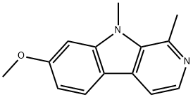 9H-Pyrido[3,4-b]indole, 7-methoxy-1,9-dimethyl-
 Struktur