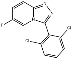 3-(2,6-Dichlorophenyl)-6-fluoro-[1,2,4]triazolo[4,3-a]pyridine Struktur