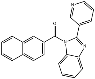 naphthalen-2-yl(2-(pyridin-3-yl)-1H-benzo[d]imidazol-1-yl)methanone Struktur