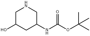 tert-Butyl (5-hydroxypiperidin-3-yl)carbamate Struktur