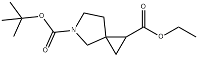 5-(tert-butyl) 1-ethyl 5-azaspiro[2.4]heptane-1,5-dicarboxylate Struktur