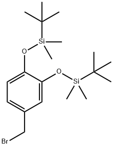 4-(Bromomethyl)-1,2-bis[(tert-butyldimethylsilyl)oxy]benzene Struktur