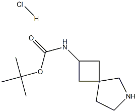 tert-Butyl 6-azaspiro[3.4]octan-2-ylcarbamate hydrochloride Struktur