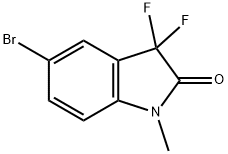 5-bromo-3,3-difluoro-1-methyl-2,3-dihydro-1H-indol-2-one Struktur