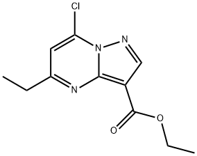 Ethyl 7-chloro-5-ethylpyrazolo[1,5-a]pyrimidine-3-carboxylate Struktur