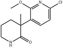 3-(6-chloro-2-methoxypyridin-3-yl)-3-methylpiperidin-2-one Struktur