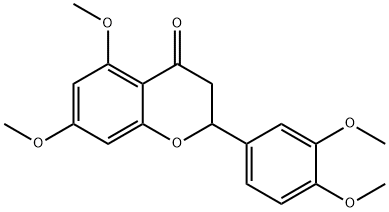 5,7,3',4'-TetraMethoxyflavanone Struktur