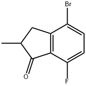 4-Bromo-7-fluoro-2-methyl-2,3-dihydro-1H-inden-1-one Struktur