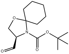 tert-Butyl (3R)-3-formyl-1-oxa-4-azaspiro[4.5]decane-4-carboxylate Struktur