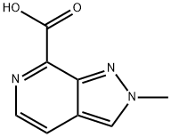 2-methyl-2H-pyrazolo[3,4-c]pyridine-7-carboxylic acid Struktur