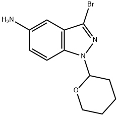 3-Bromo-1-(tetrahydro-2H-pyran-2-yl)-1H-indazol-5-amine Struktur