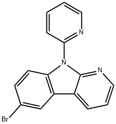 9H-Pyrido[2,3-b]indole, 6-bromo-9-(2-pyridinyl)- Struktur