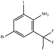 Benzenamine, 4-bromo-2-iodo-6-(trifluoromethyl)- Struktur