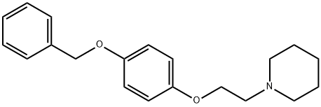 1-[2-(4-benzyloxyphenoxy)ethyl]piperidine Struktur