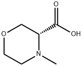 (3R)-4-Methyl-morpholine-3-carboxylic acid Struktur