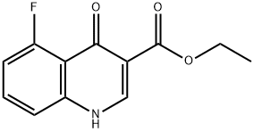 5-Fluoro-4-oxo-1,4-dihydro-quinoline-3-carboxylic acid ethyl ester Struktur