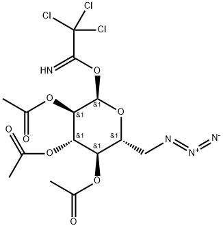 O-(2,3,4-Tri-O-acetyl-6-azido-6-deoxy-alpha-D-glucopyranosyl)trichloroacetimidate Struktur