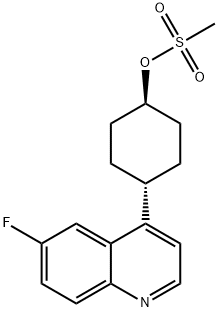 trans-4-(6-Fluoro-4-quinolyl)cyclohexyl Methanesulfonate Struktur