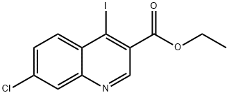 Ethyl 7-chloro-4-iodoquinoline-3-carboxylate Struktur